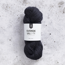 Svensk Ull 3 tr 100g swedish black