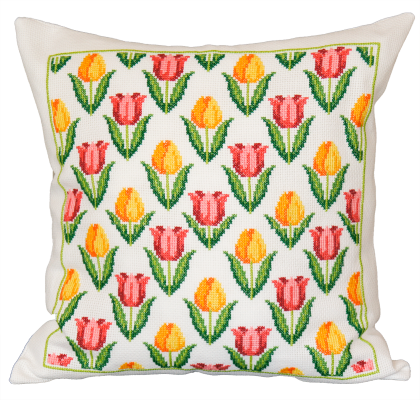 Tulpaner på rad - kudde