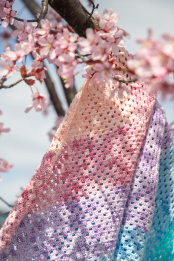 Pastellsommar - enkel virkad sjal