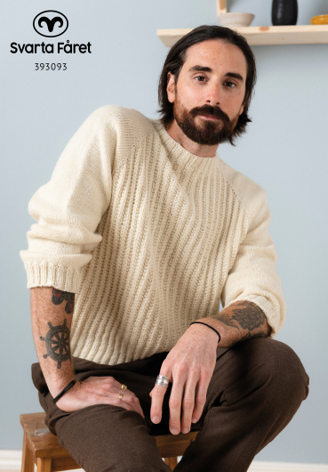 Mönster - Köpenhamn strukturstickad raglantröja - Herr | Eddna SE