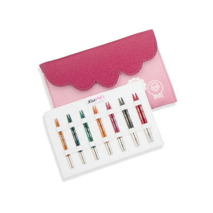 KnitPro Dreamz Midi - Set med ändstickor (7 par, 10 cm)