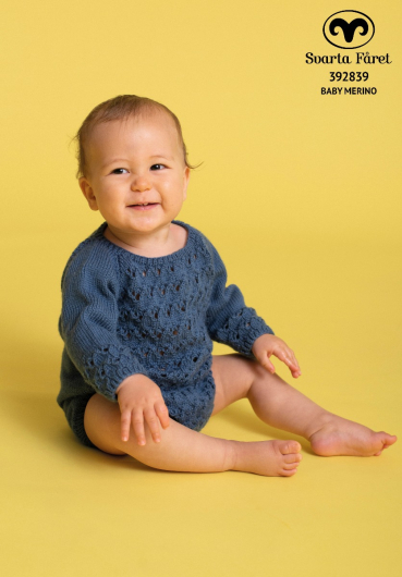 Babybody med spetsmönster 