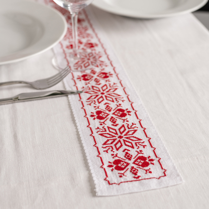 Snöflingor och julhjärtan - festremsa | Eddna SE