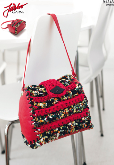 Väska med botten och sidor i skinn