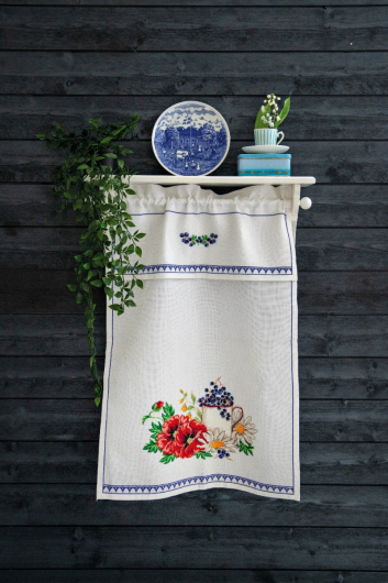 Blomster och blåbär - paradhanduk | Eddna SE