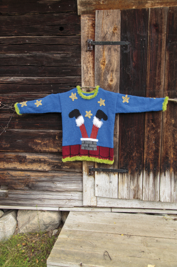 Rolig jultröja med tomte