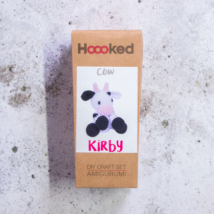 DIY Crochet Kit Cow Kirby Eco Barbante