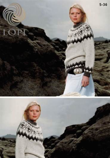 Mönsterstickad islandströja