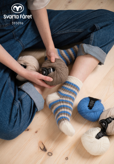 Mönster - Randers randiga stickade sockor - Dam - Herr | Eddna SE