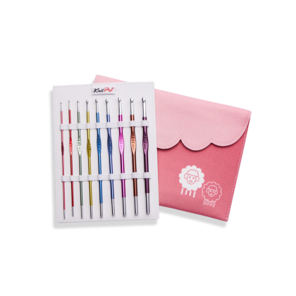 KnitPro Zing - Set med virknålar (9 st)