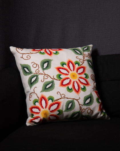 Färgglada blommor - kudde