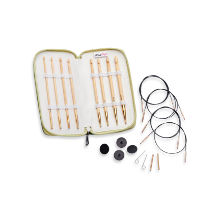 KnitPro Bamboo - Set med tunisiska virknålar (8 st)
