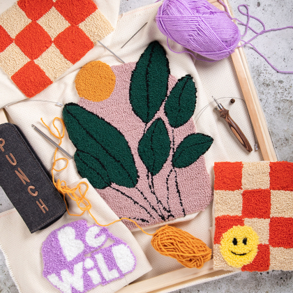 Kimme väggdekoration - punch needle