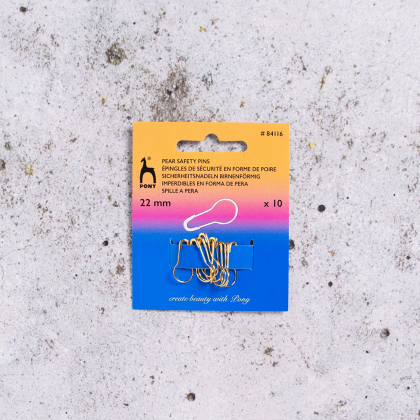 Öppningsbara stickmarkörer i metall, 10 st mässing