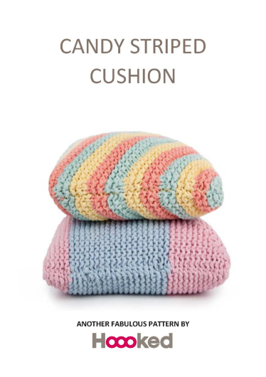 Candy striped cushion