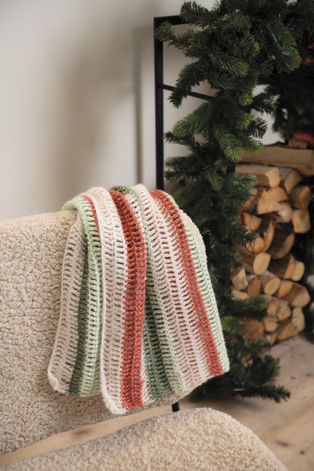 Polka - virkad babyfilt