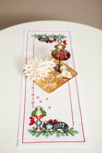 Katt och lykta - löpare | Eddna SE