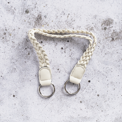 Handtag dubbelt flätat - Creme 45 cm