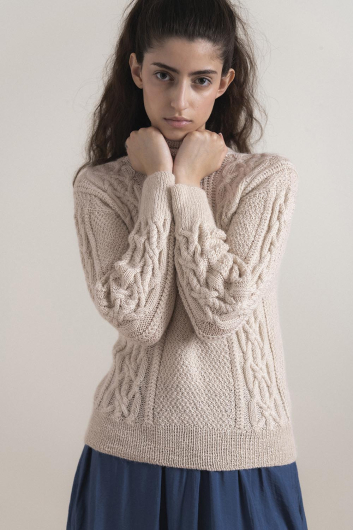 Fiskaren - stickad flättröja