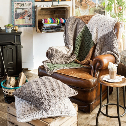 Natural home comfy plaid