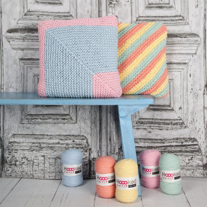 Candy striped cushion