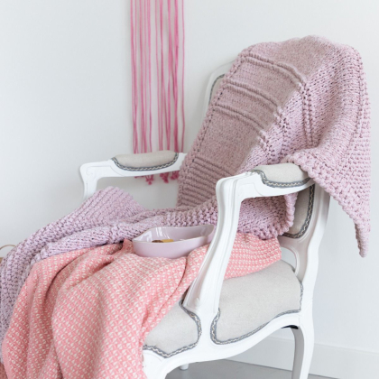 Chunky knit throw Himalaya