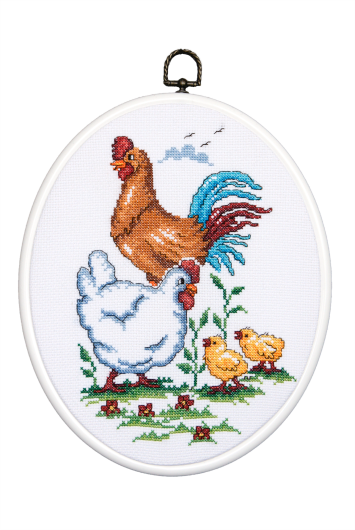 Hönsfamilj på tur - flexitavla | Eddna SE