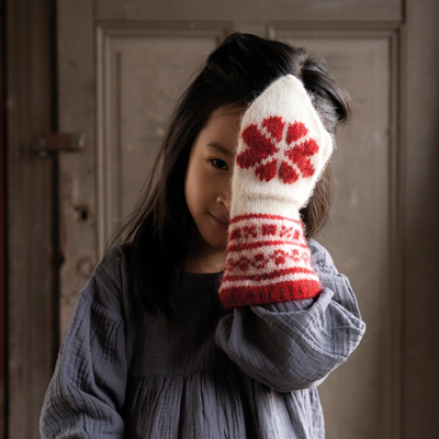 Mönster - Järnblomma stickade vantar - Barn | Eddna SE