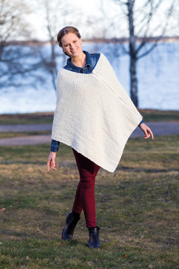 Poncho med dragkedja