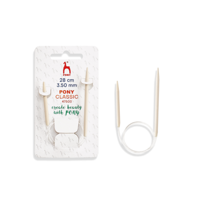 Pony Korta Rundstickor 28 cm