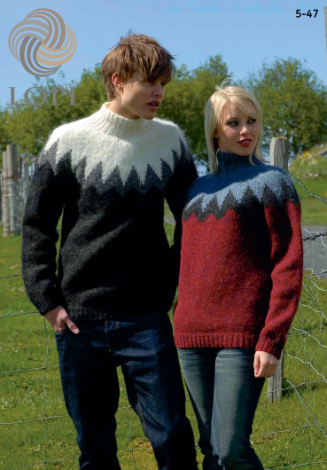 Tröja med rundstickat ok