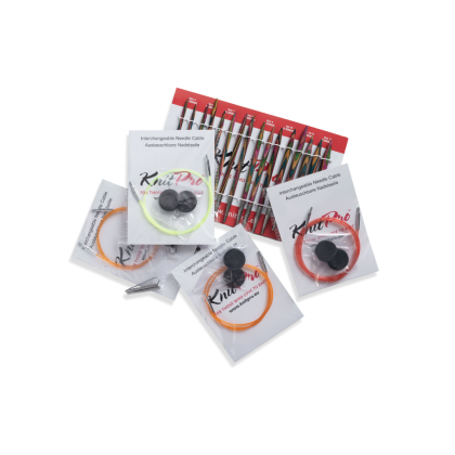 KnitPro Symfonie Deluxe - Set med ändstickor (8 par, 13 cm)