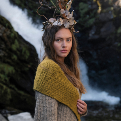 Vittra - rätstickad sjal