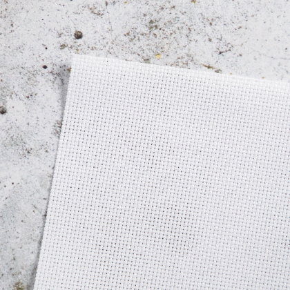 Broderiväv Finaida 5,4 rutor/cm 150cm Vit