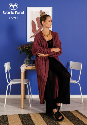 Mönster - Tofta stickad långkofta - Dam |Eddna SE