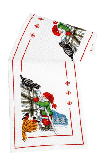 Katt och tomte - löpare | Eddna SE