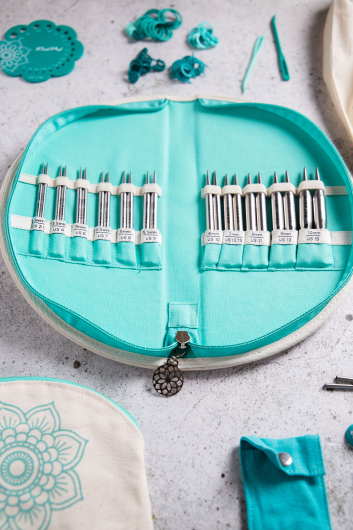 KnitPro Mindful Warmth - Set med ändstickor (11 par, 10 cm)