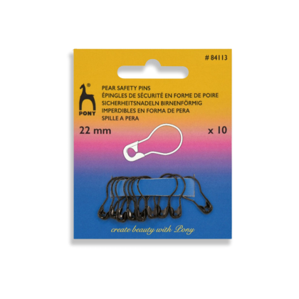 Öppningsbara stickmarkörer i metall, 10 st svart