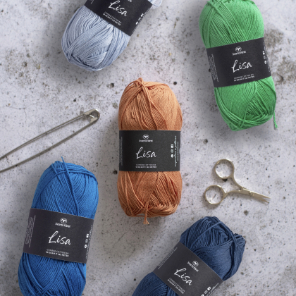 Lisa - kammat bomullgarn från Svarta Fåret | Eddna SE