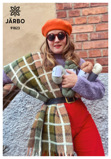 Fuzzy winter wool shawl - vävd sjal