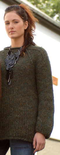 Slätstickad damtröja