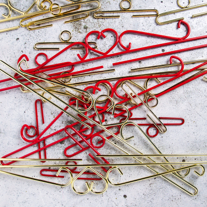 Broderibeslag - Röd och guld