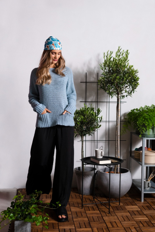 La Concha - virkad tröja med fickor 