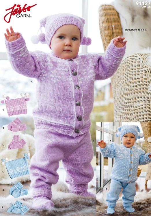 Babyset med snökristaller och knutluser