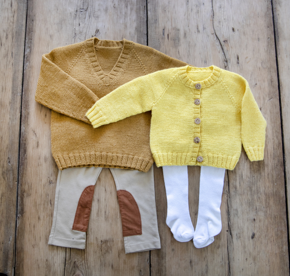 Basplagg med raglan till barn, i Kambgarn