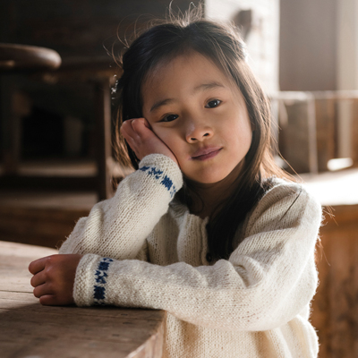 Mönster - Slagg stickad tröja - Barn | Eddna SE