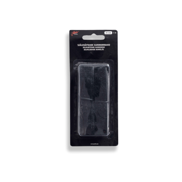 Självhäftande kardborrband 20mm x 1m svart