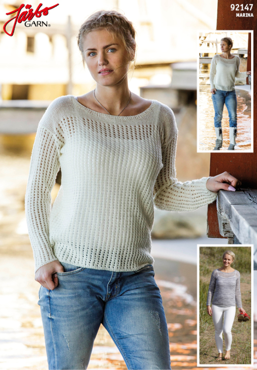 Hålmönsterstickad damjumper