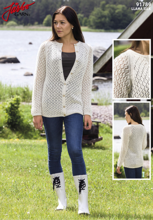 Kofta i spetsmönster