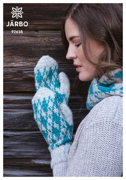 Rombus - flerfärgsvirkade tumvantar